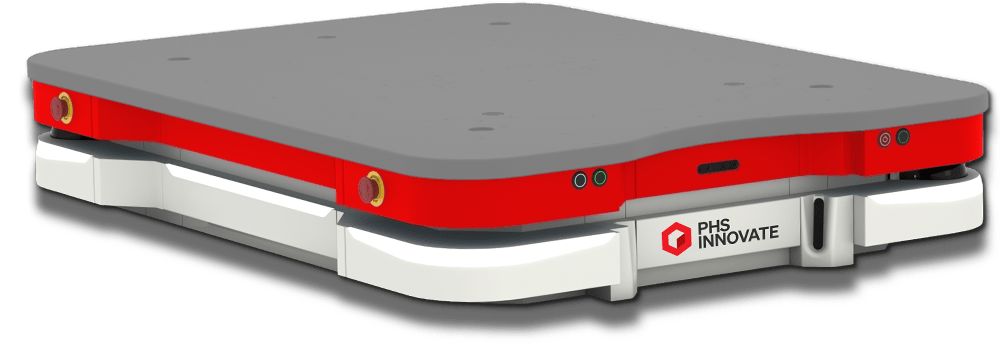 PHS Innovate driverless deck platform for moving pallets across a warehouse floor